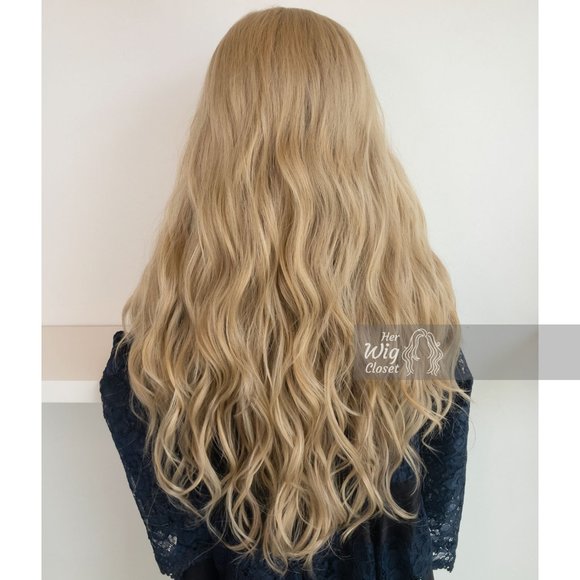 24" Ash Blonde Lace Wig Long Wavy | Abigail - Picture 6 of 10